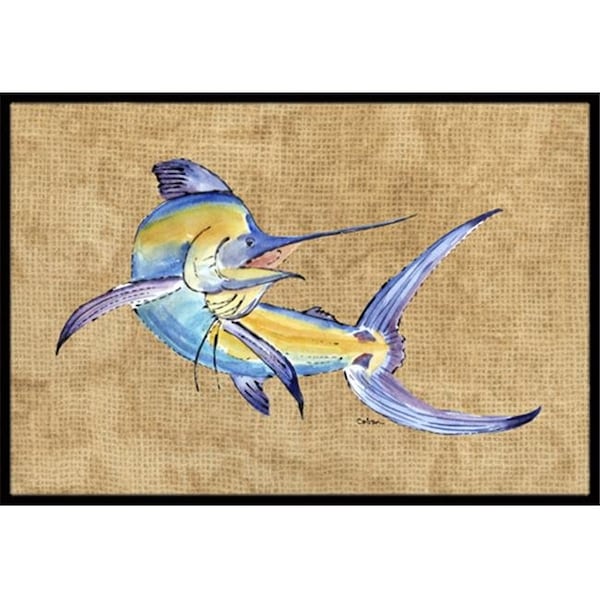 Carolines Treasures Carolines Treasures 8811JMAT 24 x 36 In. Blue Marlin Indoor or Outdoor Mat 8811JMAT - main